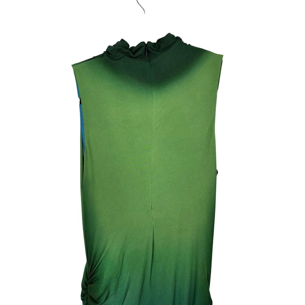 SIMKHAI Aldina Ombre Midi Dress M Green Blue Sleeveless $645 - Picture 6 of 10